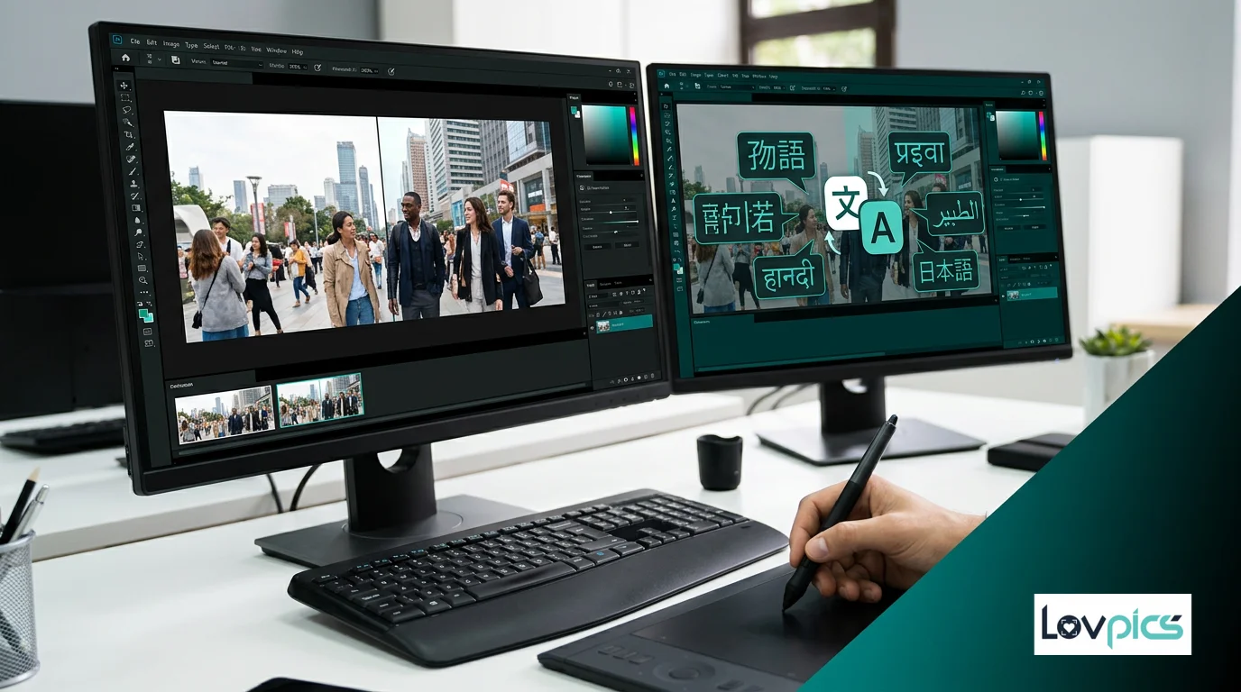 Multi-Language Text Support for Retouching: Localize Image Text